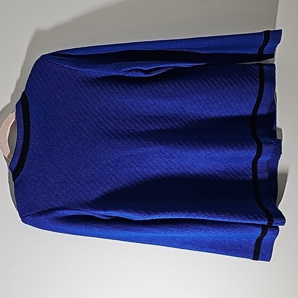 MITA Vintage Cardigan sweater. Royal blue and black. Sz 10. Nice - Picture 5 of 7